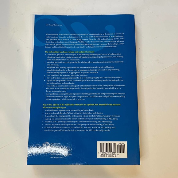 APA Manual 6th Edition, July 2009, Soft Cover - Picture 3 of 5